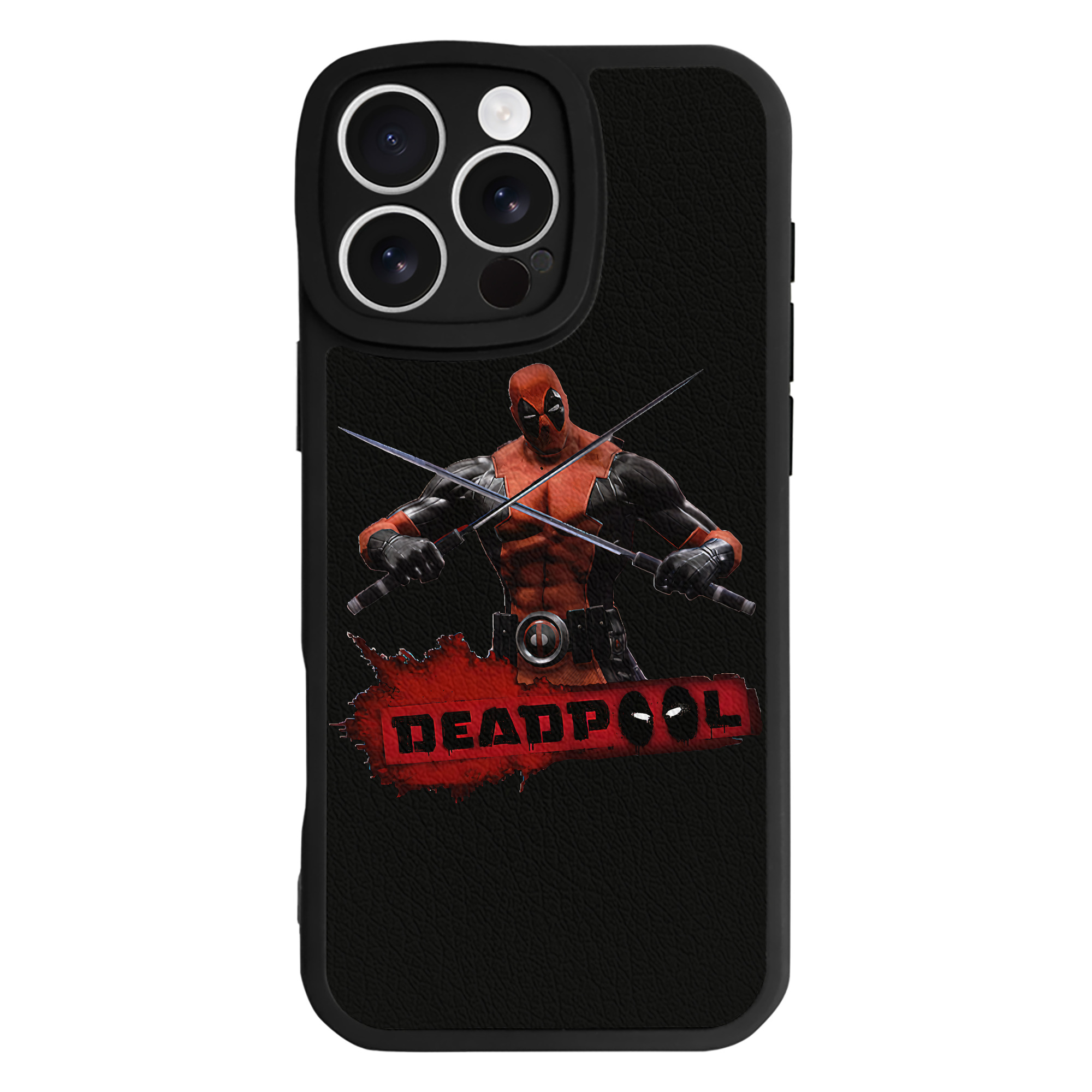 （画像用） Deadpool デッドプール 【iPhone 16シリーズ対応】シリコンスマホケース（レザー調） 材質：シリコン